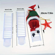 Electric Climbing Ladder Santa Claus with Music & LED Light, Xmas Tree Decorations Hanging Christmas Ornaments Tree Decor
