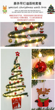 Christmas creative wall tree with lights DIY Christmas ornaments treeGlowing christmas tree christmas ornaments  happy tree