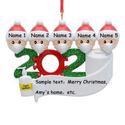2020 Christmas Decoration Ornament Personalized Survivor Snowman Hanging Pendant Quarantine Family 2 3 4 5 6 7 Xmas Tree Decor