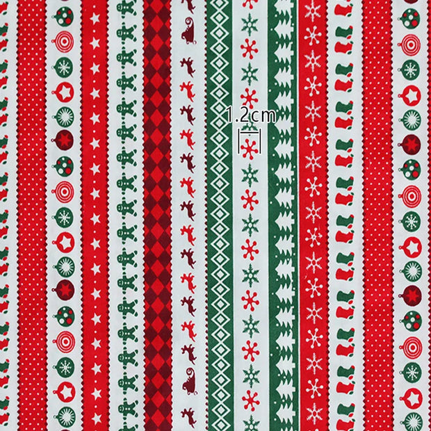 Christmas Fabric Xmas Cotton Twill Cloth Santa Claus Tree Snowman for Sewing Patchwork By The Meter