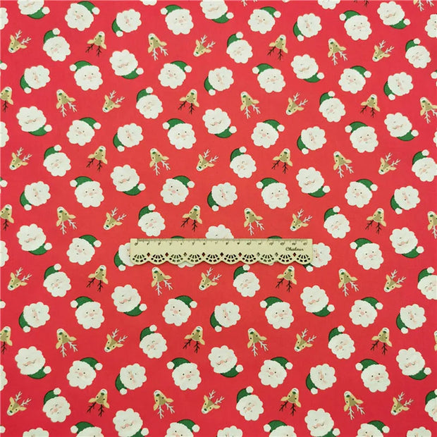 Christmas Fabric Xmas Cotton Twill Cloth Santa Claus Tree Snowman for Sewing Patchwork By The Meter