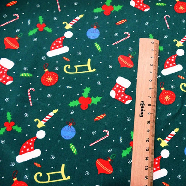 Christmas Fabric Xmas Cotton Twill Cloth Santa Claus Tree Snowman for Sewing Patchwork By The Meter
