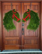Winter Wreath Farmhouse Double Horse Head Christmas Wreath Pre Christmas Sale Perfect Gift for Family Equestrian Lovers Dropship