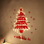 Christmas creative wall tree with lights DIY Christmas ornaments treeGlowing christmas tree christmas ornaments  happy tree