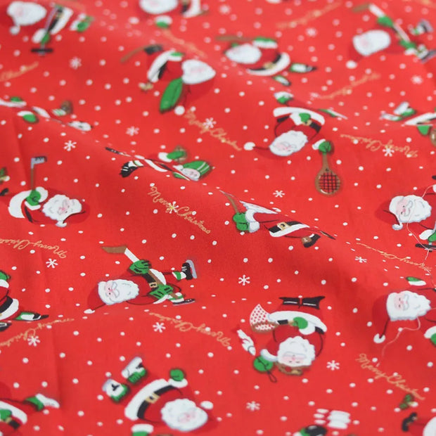 Christmas Fabric Xmas Cotton Twill Cloth Santa Claus Tree Snowman for Sewing Patchwork By The Meter