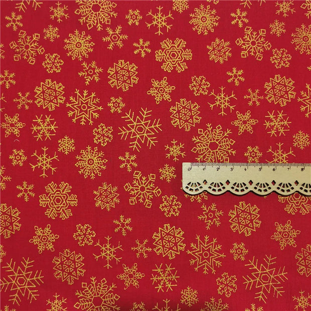Christmas Fabric Xmas Cotton Twill Cloth Santa Claus Tree Snowman for Sewing Patchwork By The Meter
