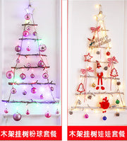 Christmas creative wall tree with lights DIY Christmas ornaments treeGlowing christmas tree christmas ornaments  happy tree