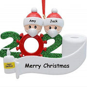 2020 Christmas Decoration Ornament Personalized Survivor Snowman Hanging Pendant Quarantine Family 2 3 4 5 6 7 Xmas Tree Decor