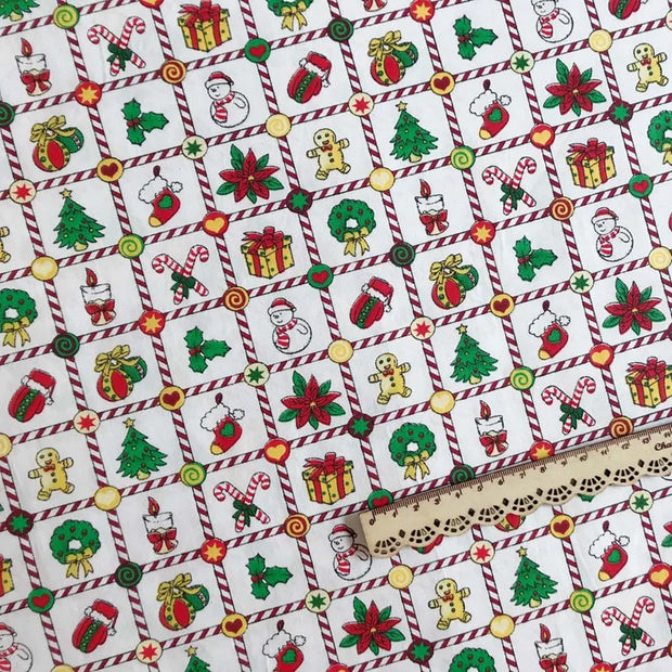 Christmas Fabric Xmas Cotton Twill Cloth Santa Claus Tree Snowman for Sewing Patchwork By The Meter
