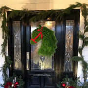 Winter Wreath Farmhouse Double Horse Head Christmas Wreath Pre Christmas Sale Perfect Gift for Family Equestrian Lovers Dropship