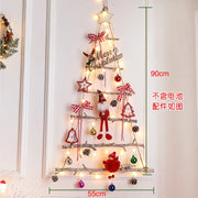 Christmas creative wall tree with lights DIY Christmas ornaments treeGlowing christmas tree christmas ornaments  happy tree