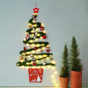 Christmas creative wall tree with lights DIY Christmas ornaments treeGlowing christmas tree christmas ornaments  happy tree