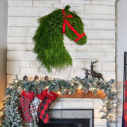 Winter Wreath Farmhouse Double Horse Head Christmas Wreath Pre Christmas Sale Perfect Gift for Family Equestrian Lovers Dropship