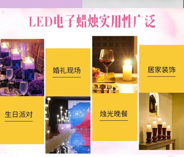 LED electronic candle lights Christmas decorations church wedding window shop scene layout new decorations