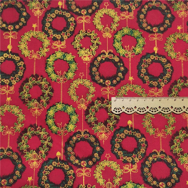 Christmas Fabric Xmas Cotton Twill Cloth Santa Claus Tree Snowman for Sewing Patchwork By The Meter