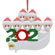 2020 Christmas Decoration Ornament Personalized Survivor Snowman Hanging Pendant Quarantine Family 2 3 4 5 6 7 Xmas Tree Decor