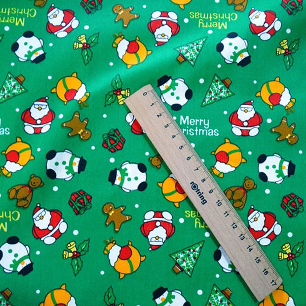 Christmas Fabric Xmas Cotton Twill Cloth Santa Claus Tree Snowman for Sewing Patchwork By The Meter