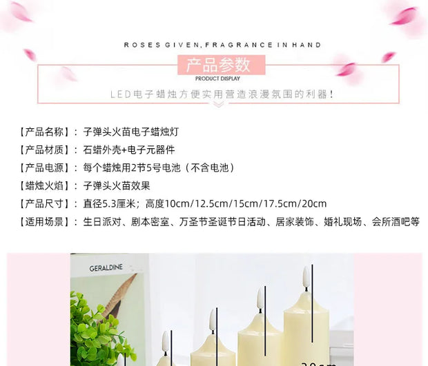 LED electronic candle lights Christmas decorations church wedding window shop scene layout new decorations