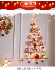 Christmas creative wall tree with lights DIY Christmas ornaments treeGlowing christmas tree christmas ornaments  happy tree