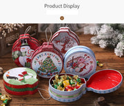 Christmas Candy Gift Packaging Iron/Tin Box Sweet Jar Christmas Tree Hanging Ornament Party Handmade Cookies Decoration