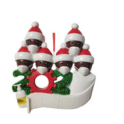 2020 Christmas Decoration Ornament Personalized Survivor Snowman Hanging Pendant Quarantine Family 2 3 4 5 6 7 Xmas Tree Decor