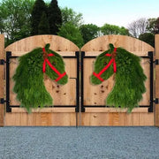 Winter Wreath Farmhouse Double Horse Head Christmas Wreath Pre Christmas Sale Perfect Gift for Family Equestrian Lovers Dropship