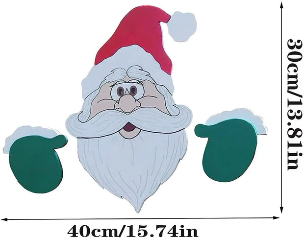 2024 New year santa claus fence peeps christmas decoration outdoor holiday occasion home garden новы  Decoration Navidad