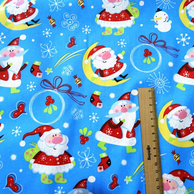 Christmas Fabric Xmas Cotton Twill Cloth Santa Claus Tree Snowman for Sewing Patchwork By The Meter