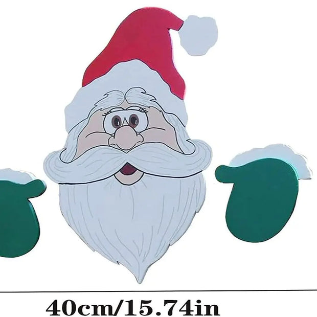 2024 New year santa claus fence peeps christmas decoration outdoor holiday occasion home garden новы  Decoration Navidad