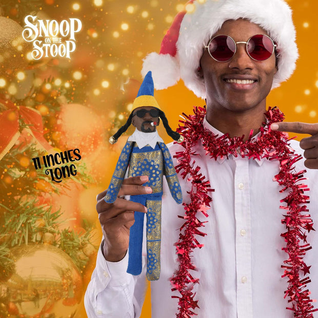 Snoop on A Stoop Plush Elf Doll Toy Hip Hop Doll Ornaments for Home 2024 Christmas Shelf Decorations