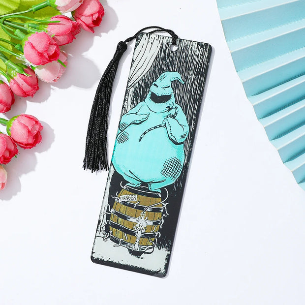 Christmas Fright Night Acrylic Bookmark with Tassel Horror Movie Lovers Book Fans Reading Gift Party Gift