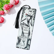 Christmas Fright Night Acrylic Bookmark with Tassel Horror Movie Lovers Book Fans Reading Gift Party Gift