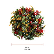 Easter Cross Wreath with Bow Rattan Ring Garland Hanging Ornament for Home Front Door Wall Garden Decoration Art Gift Supplies