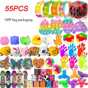 52/120Pcs Kids Birthday Party favors Pinata Stuffed Toy Finger Skateboard Stress Relief Toys Carnival Prize Pinata Filler Gift