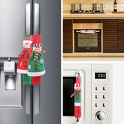 Christmas Handle Covers For Fridge Microwave Oven Santa Claus Dishwasher Door Handle Cover Xmas Party New Year Decoration
