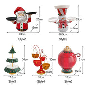 1Pc Christmas Tree Dessert Table Fruit Plate Double Layer Cake Stand Holiday Party Candy Plate Snack Tray Xmas Snack Rack Holder