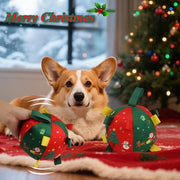 Christmas Dog Toy Balls Teething Relief Self-Entertaining Fun Durable Plush Anti-Boredom Interactive Play Toys Pet Supplies