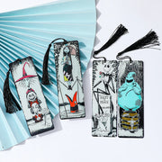 Christmas Fright Night Acrylic Bookmark with Tassel Horror Movie Lovers Book Fans Reading Gift Party Gift