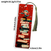 elf Christmas themed bookmarks, decorative book themed bookmarks for book lovers bookworms reading markers suitable for ladies