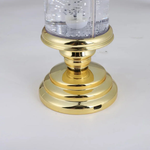 New LED Christmas Candle LED Flameless Candle Light Swirling Glitter Colorful Fantasy Crystal Night Lights Xmas Party Home Decor