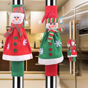 Christmas Handle Covers For Fridge Microwave Oven Santa Claus Dishwasher Door Handle Cover Xmas Party New Year Decoration