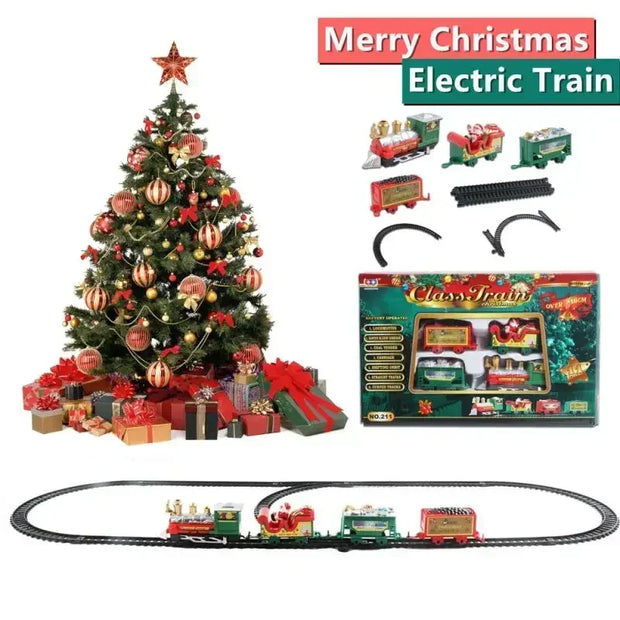 Christmas Train Set Assemble Railway Tracks Toys Decor Christmas Tree Train Gift Toy For Kids Birthday Party Gift Christmas Gift