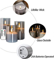LED Lights for Home Electronic Candle LED Candle Decoration LED Glass Candle Full Set Remote Control Timer for Christmas Wedding