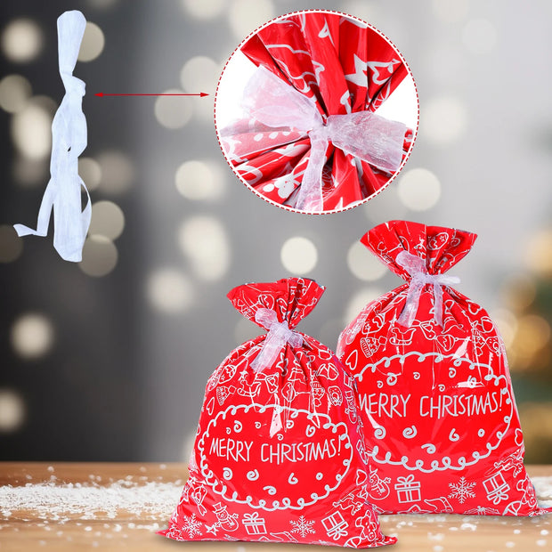 Christmas Gift Candy Bags Merry Christmas Decoration for Home 2024 Xmas Party Decor Ornaments Navidad Natal New Year Gifts 2025