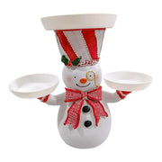 1Pc Christmas Tree Dessert Table Fruit Plate Double Layer Cake Stand Holiday Party Candy Plate Snack Tray Xmas Snack Rack Holder