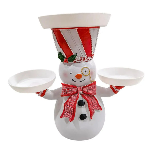 1Pc Christmas Tree Dessert Table Fruit Plate Double Layer Cake Stand Holiday Party Candy Plate Snack Tray Xmas Snack Rack Holder