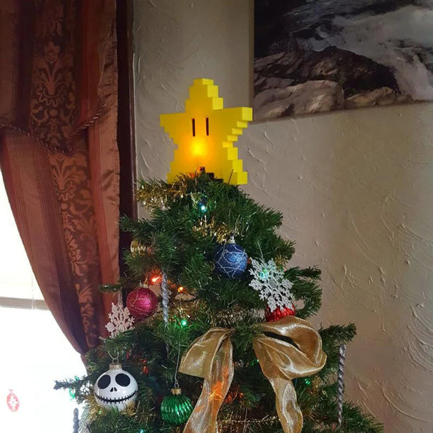Durable Pixel Star Design Christmas Tree Belongs To Household Products Dirt Resistant Durable Affordable And Versatile