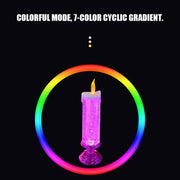 New LED Christmas Candle LED Flameless Candle Light Swirling Glitter Colorful Fantasy Crystal Night Lights Xmas Party Home Decor