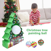 DIY Christmas Tree Rotate Drawing Ball Set Electric Painting Machine Christmas Decoration Kids Electric Toys For Children Gift-A