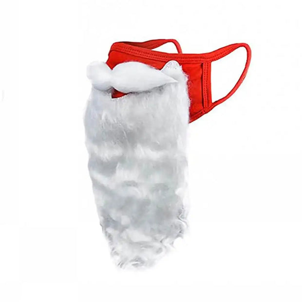 Christmas Hat 3D Santa Claus Beard Masks for Adult Kids Plush Thicken Warm Xmas Cap Christmas New Year Party Festival Supplies